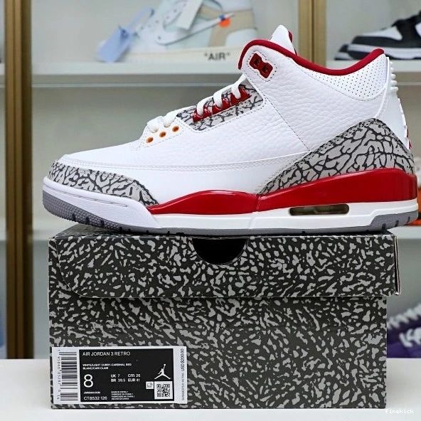  3 Air Red(CT8532-126） Jordan Cardinal Retro 0730